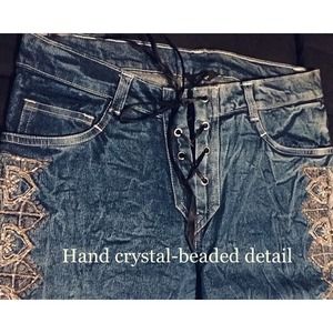 High-end, luxury brand FAUST, designer jeans.